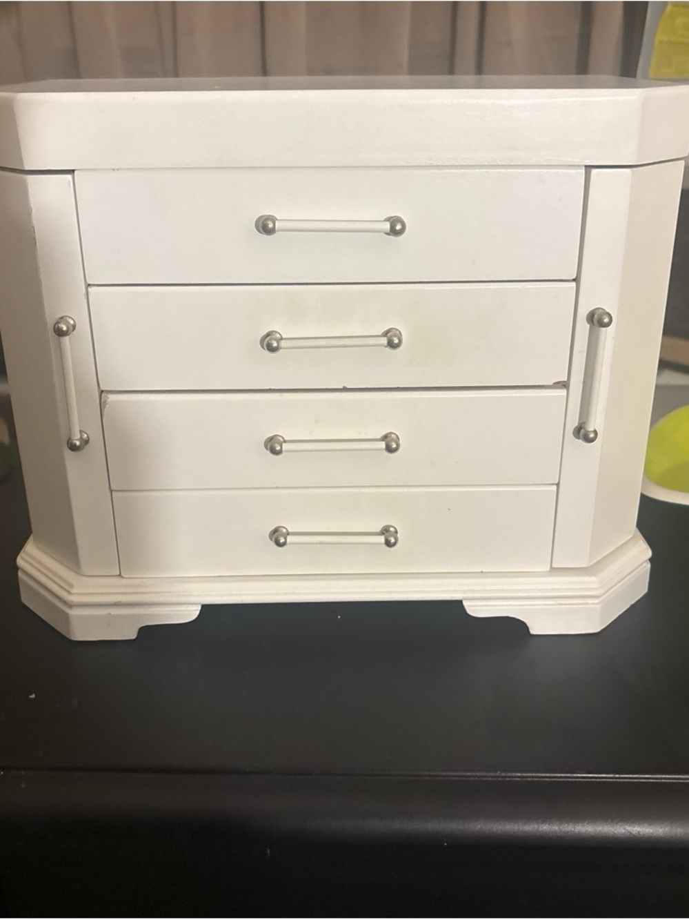 White Jewelry Organizer Chest with Drawers